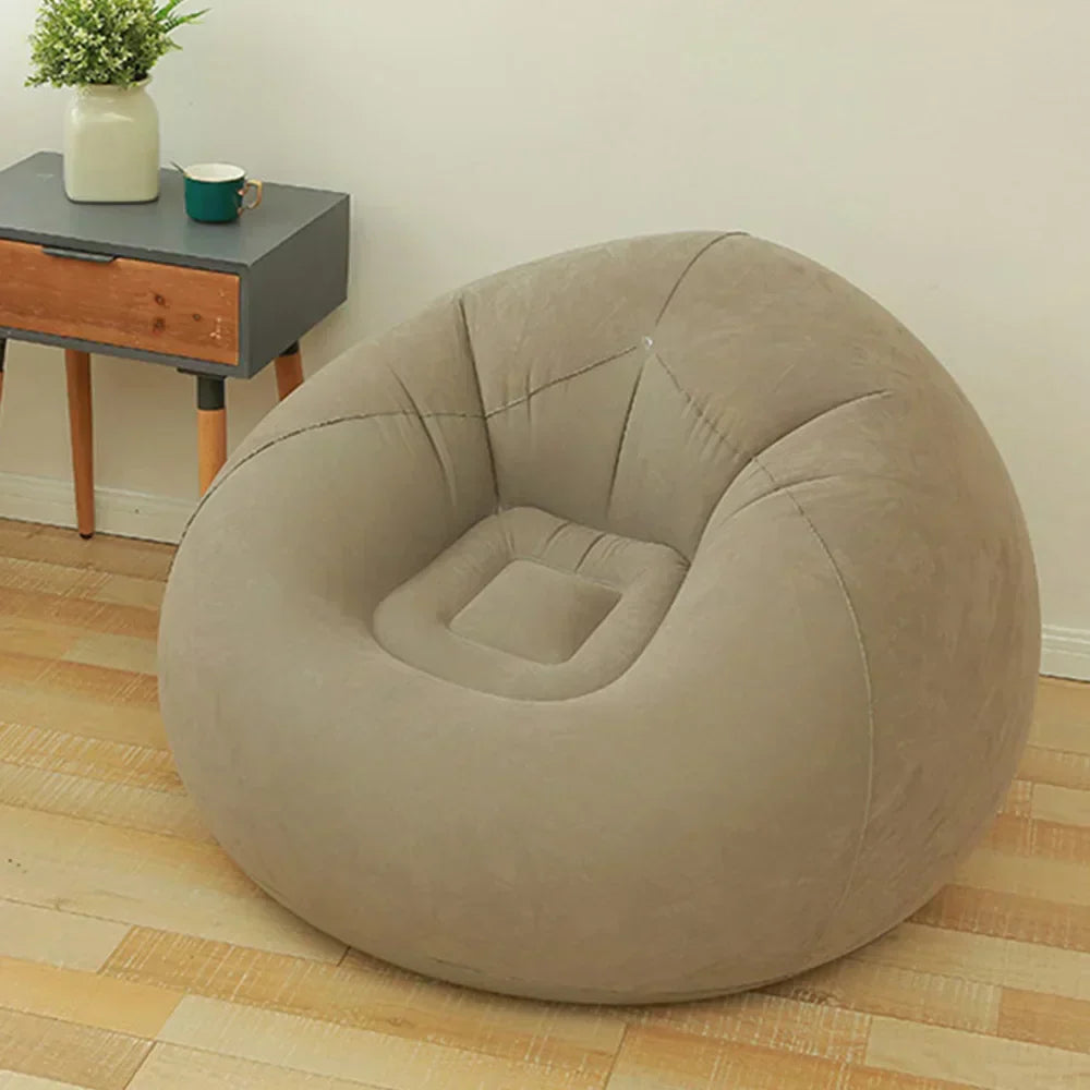 Fauteuil gonflable rond – Canapé paresseux portable Khaki