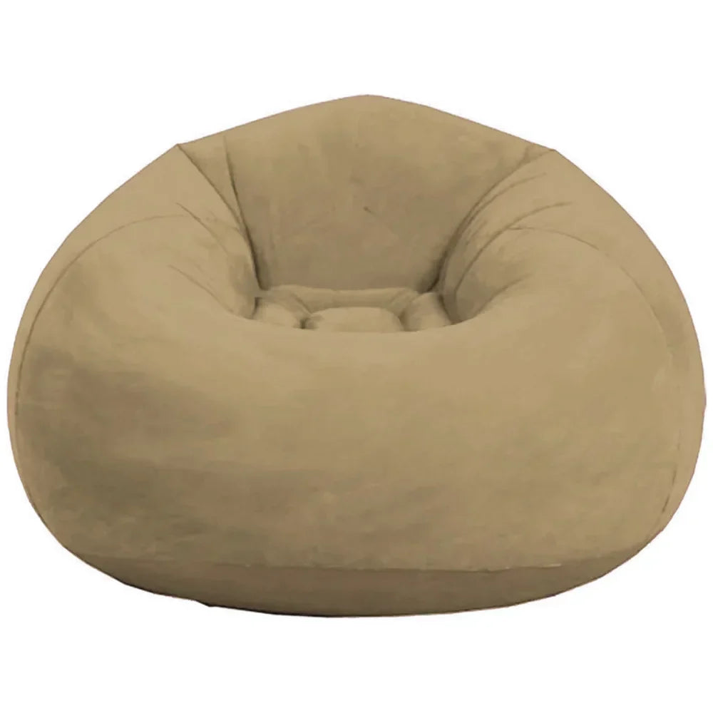 Canapé gonflable rond Khaki – Fauteuil paresseux portable
