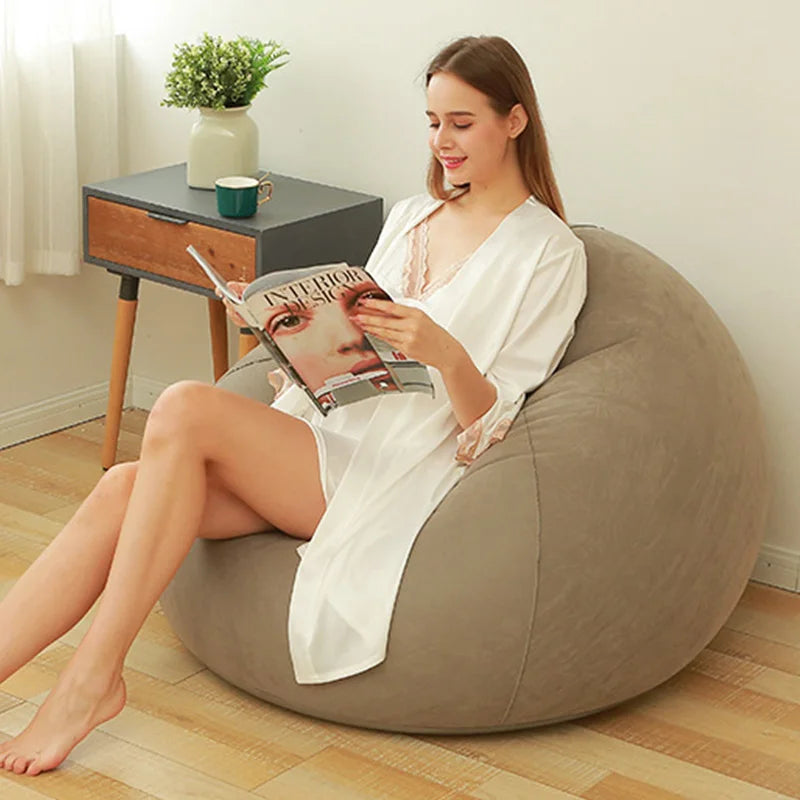Fauteuil gonflable rond – Canapé paresseux portable Khaki