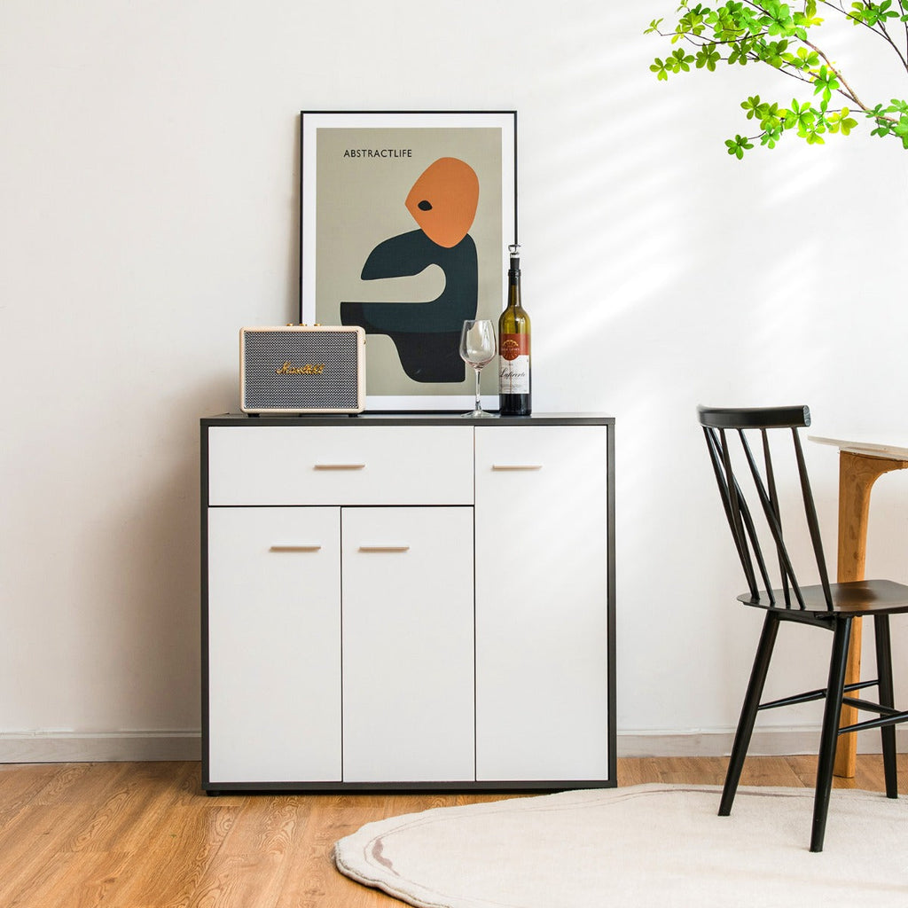 Buffet enfilade moderne 3 portes avec étagère réglable