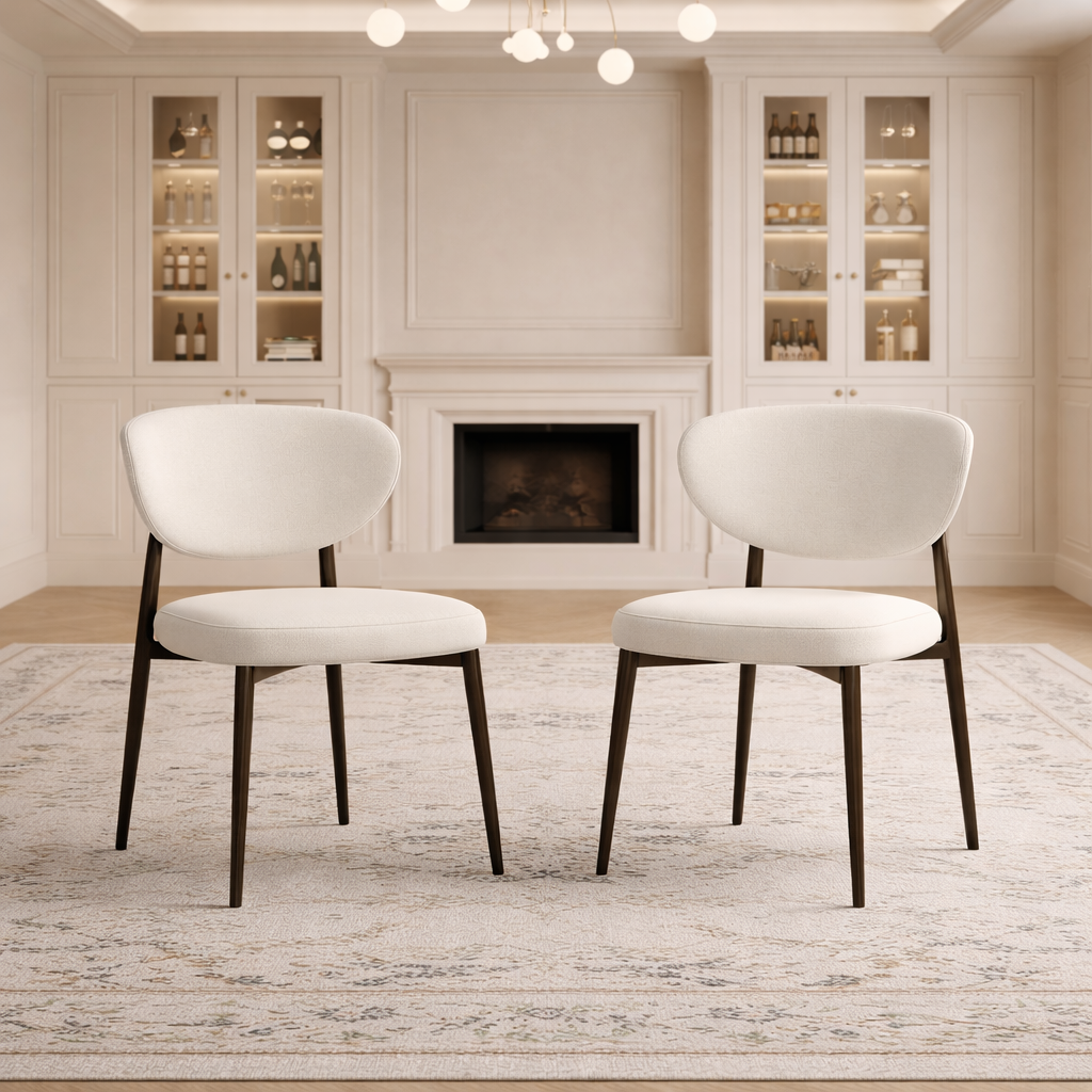 Table à manger 200 cm avec 6 chaises rembourrées – Style moderne